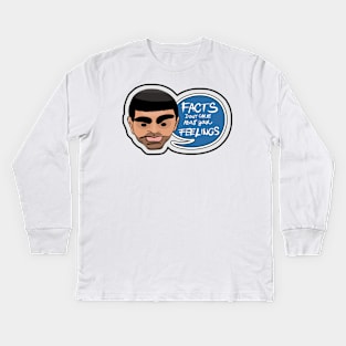 Ben Shapiro: Facts Don't Care About Your Feelings - Blue Kids Long Sleeve T-Shirt